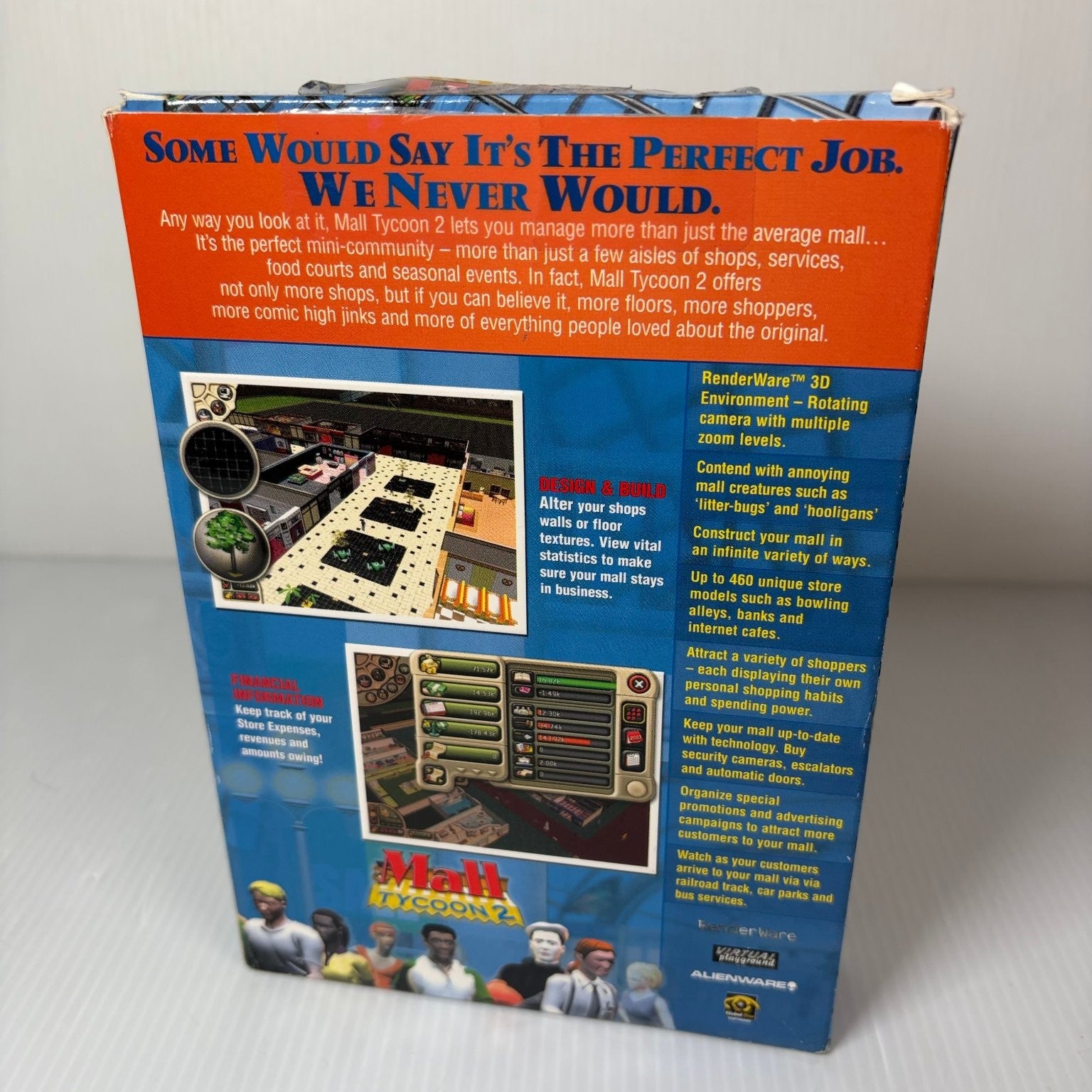 Mall Tycoon 2 PC Video Game Simulation Strategy CD-ROM Big Box