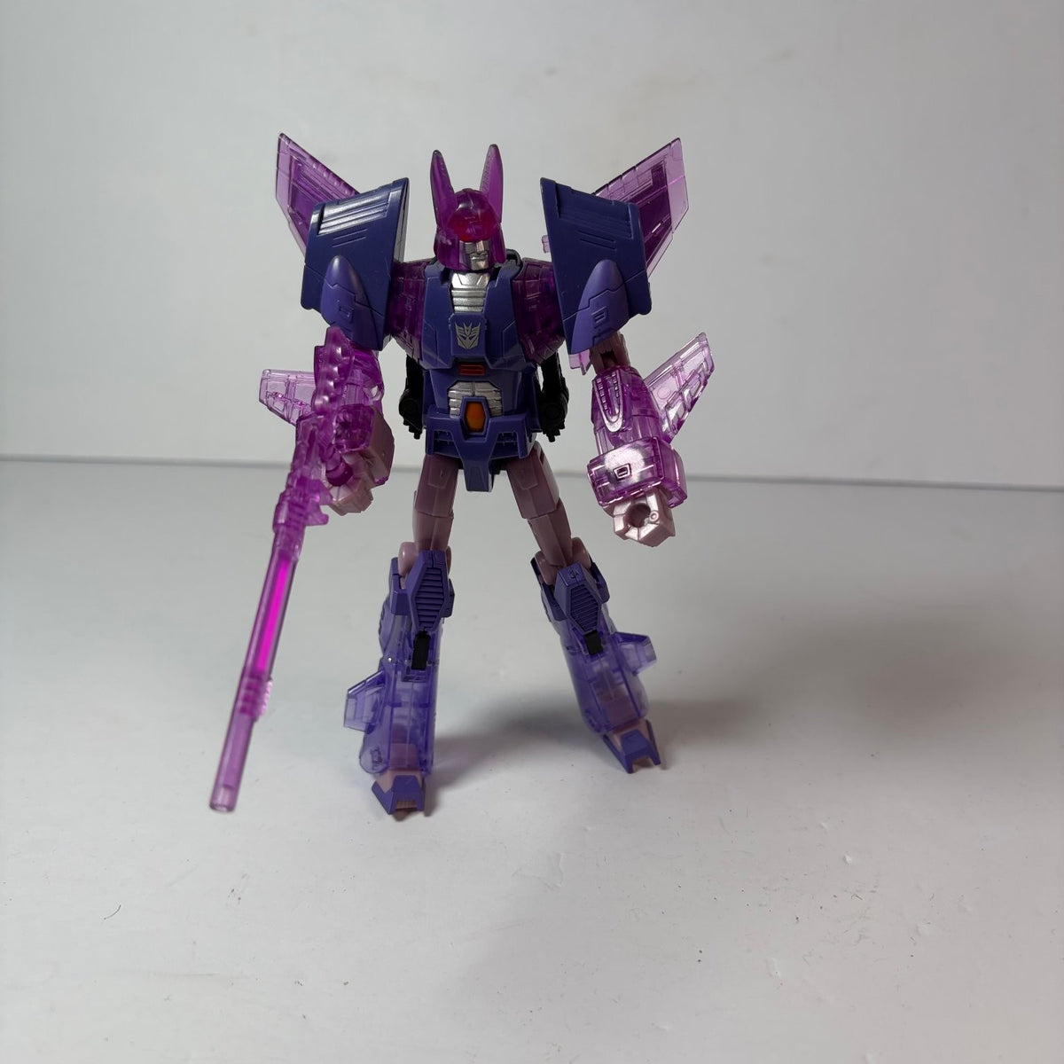 Transformers Armada Cyclonus Figure Translucent Purple w/ Accessory