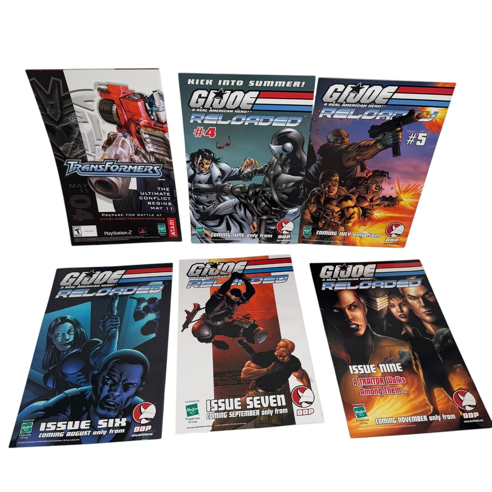 DDP Comics G.I. Joe Reloaded & ARAH Lot of 9 Comics #2-6 & #8, ARAH #27 #35 #43