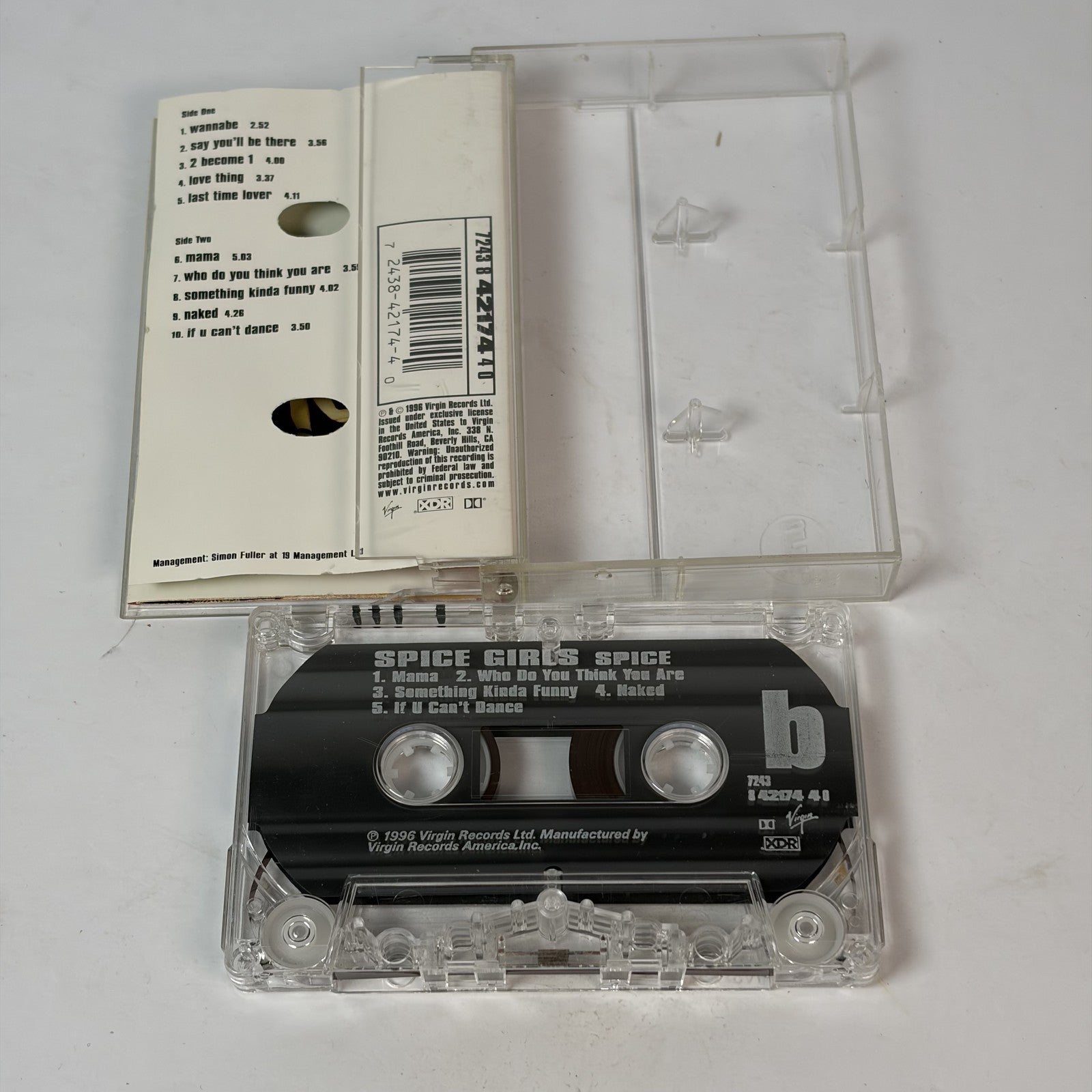 Spice Girls - Spice Cassette Tape Album 1996 Virgin Records Pop Music 90s