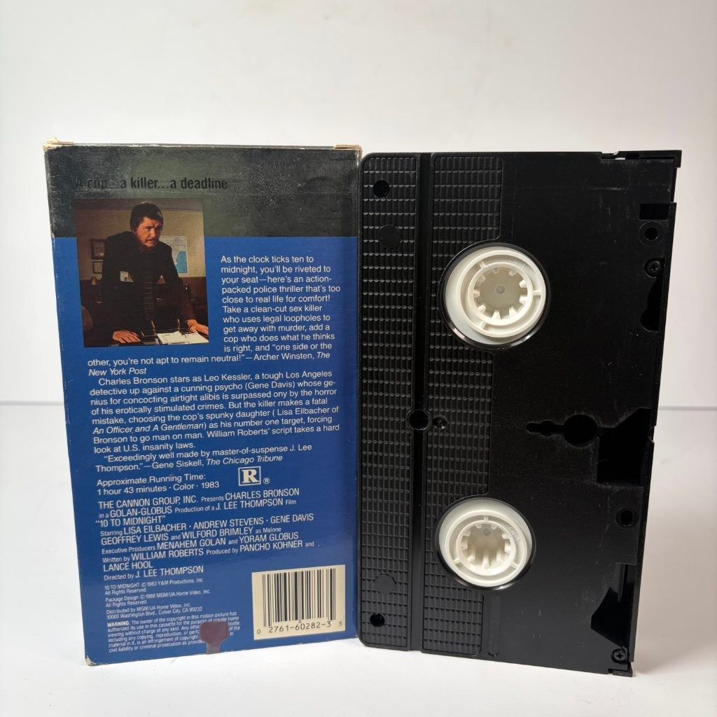 10 to Midnight VHS Charles Bronson MGM/UA Cannon Group 1983 Thriller Horror