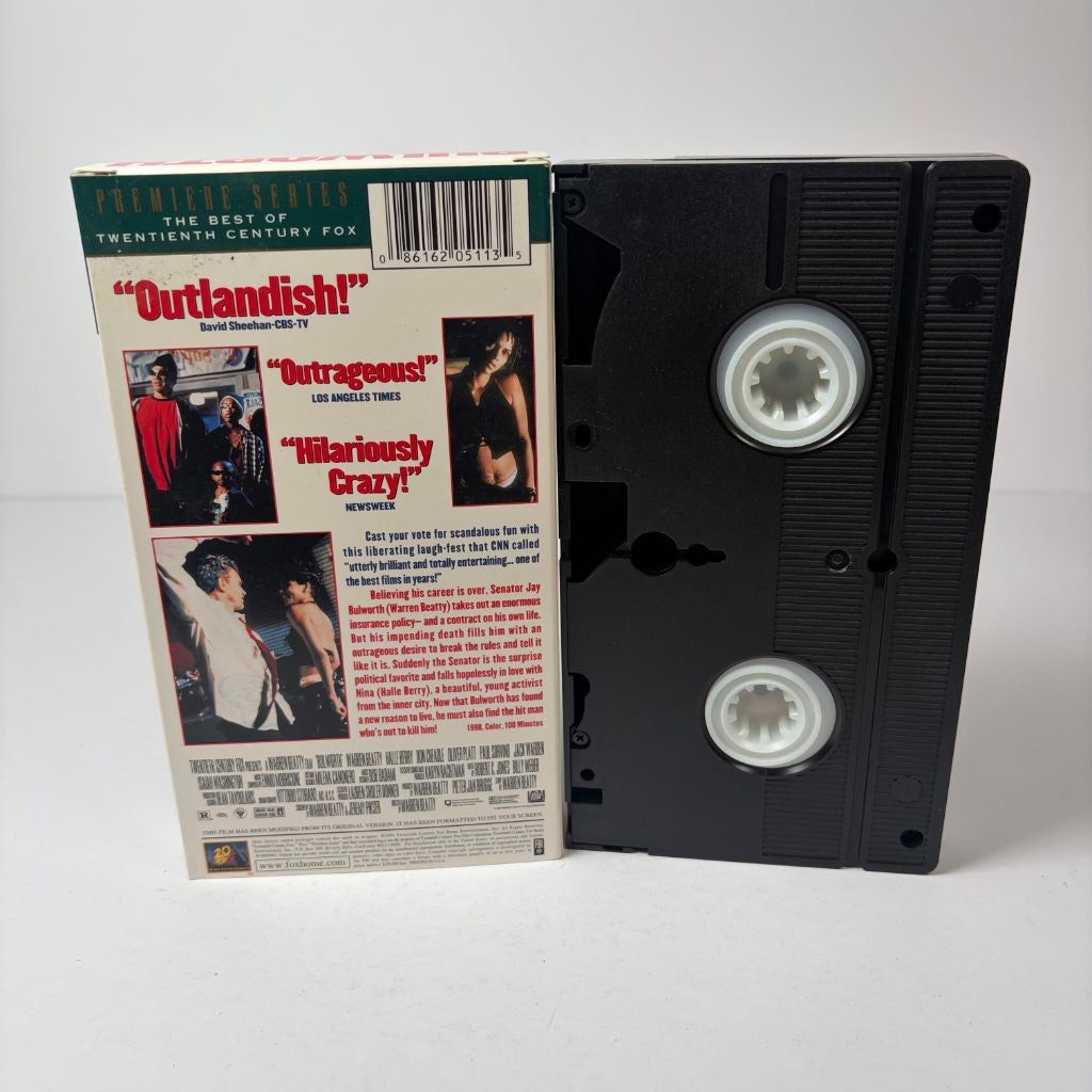 Bulworth VHS 1998 Warren Beatty Halle Berry 20th Century Fox Premiere Series