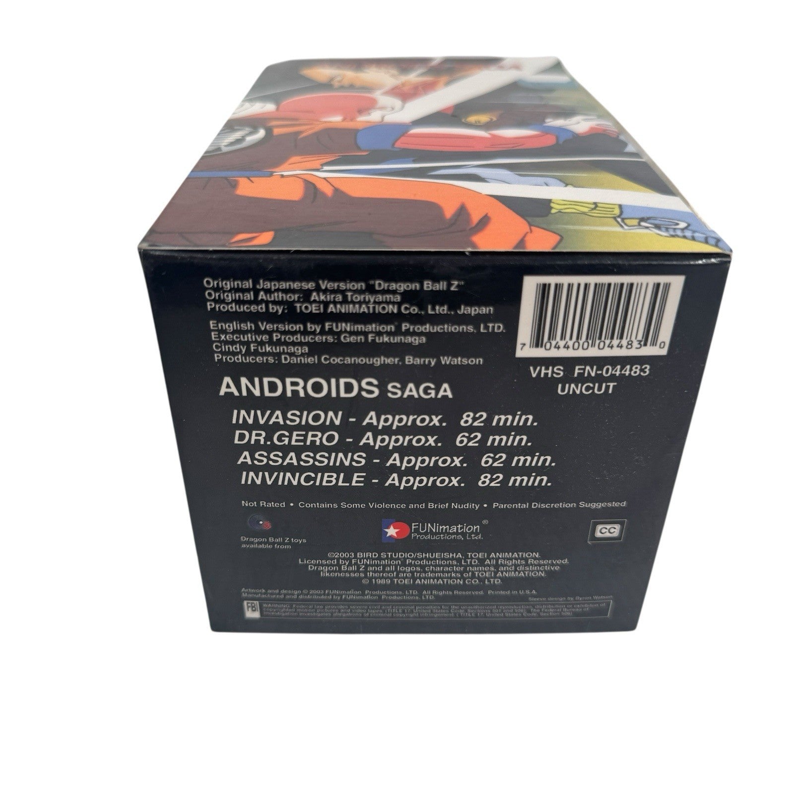 Dragon Ball Z Androids Saga Uncut 4 VHS Tape Anime Set 2000 android series DBZ