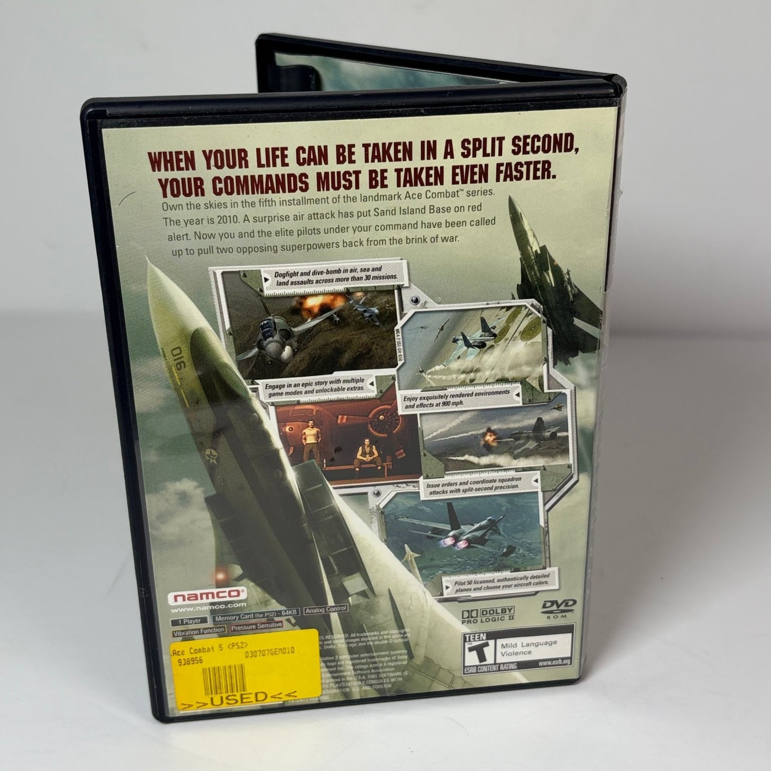 Ace Combat 5 The Unsung War PlayStation 2 PS2 Game Complete CIB Namco ESRB T