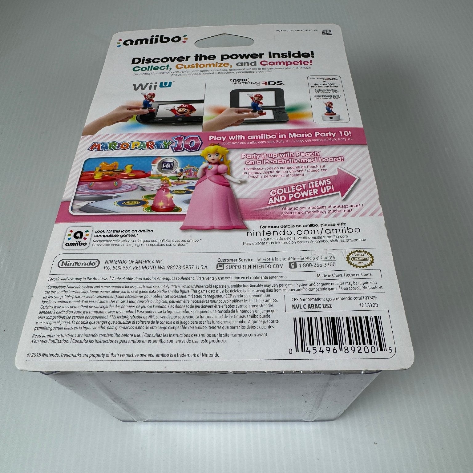 Nintendo Super Mario Peach Amiibo Figure for Wii U Nintendo 3DS