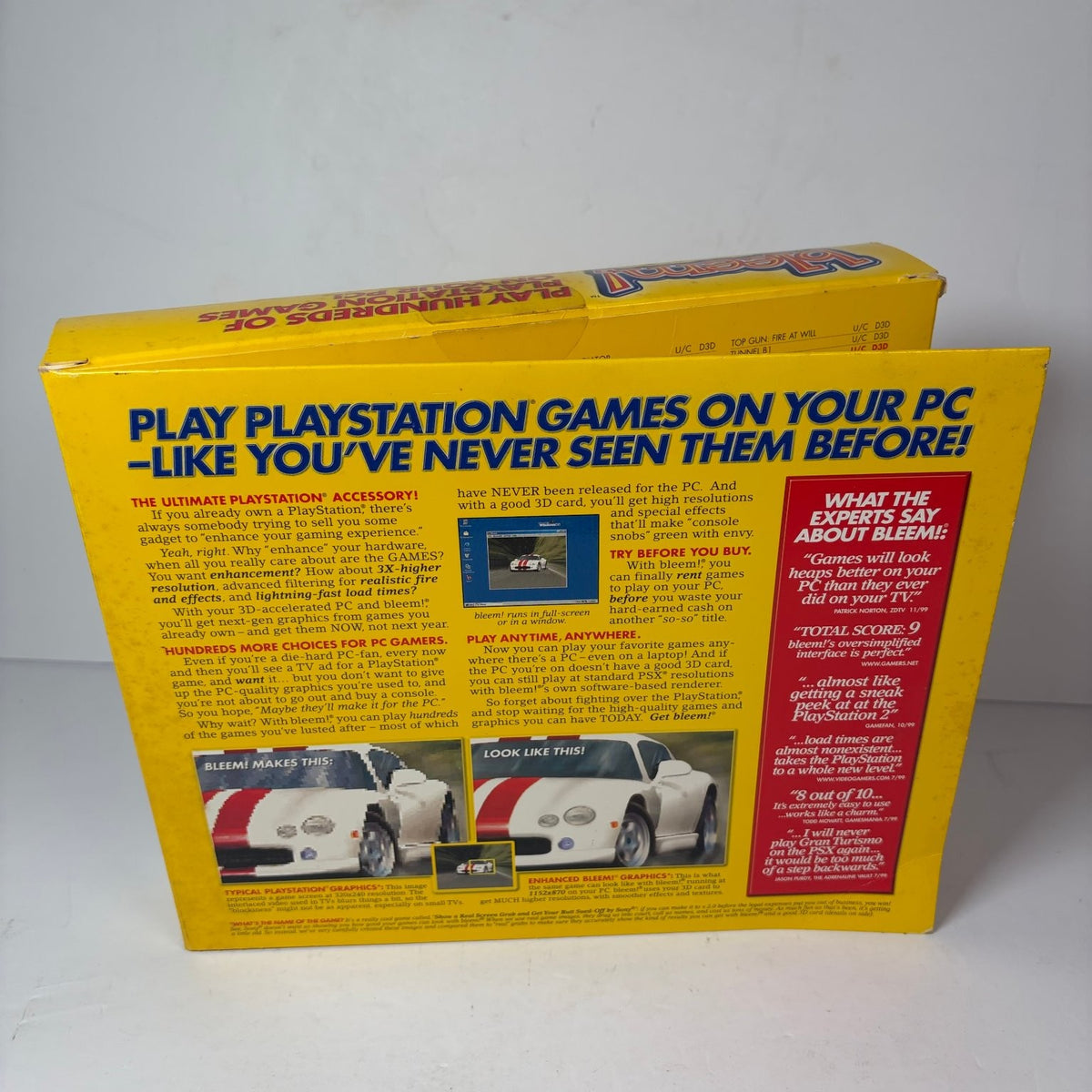 Bleem CD-ROM Play PlayStation Games on PC Windows 95 98 Big Box PC Complete