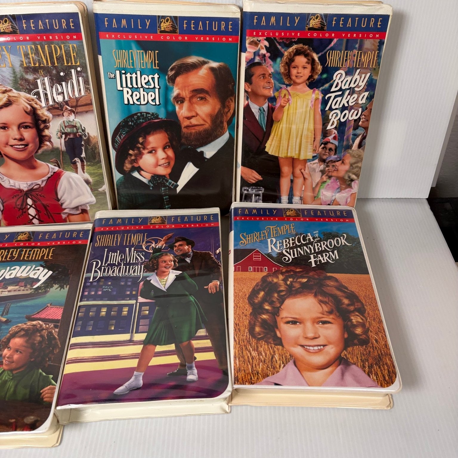 Lot of 8 Shirley Temple VHS Curly Top, Stowaway Heidi & More