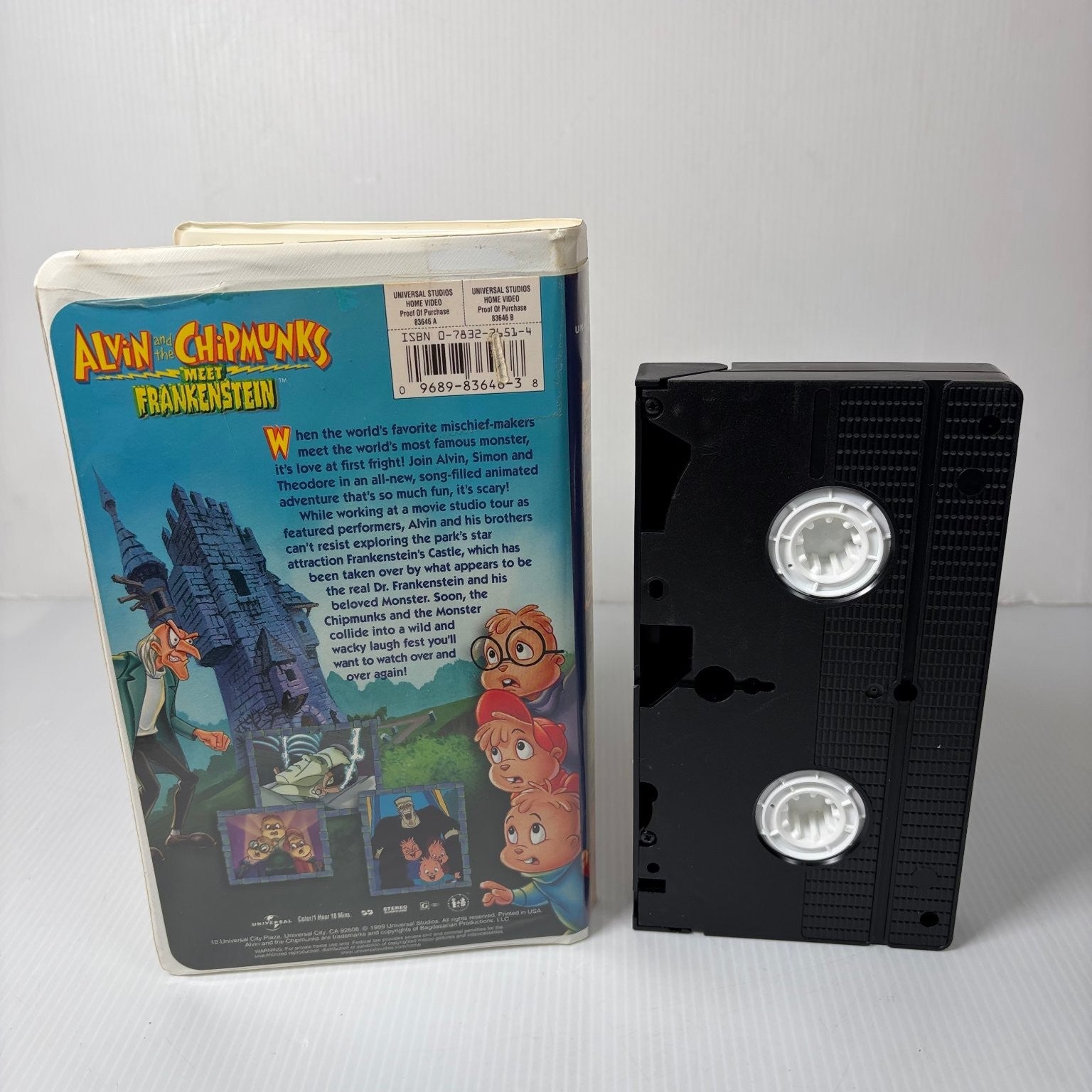 Alvin and the Chipmunks Meet Frankenstein VHS 1999 Animated Family Clamshell