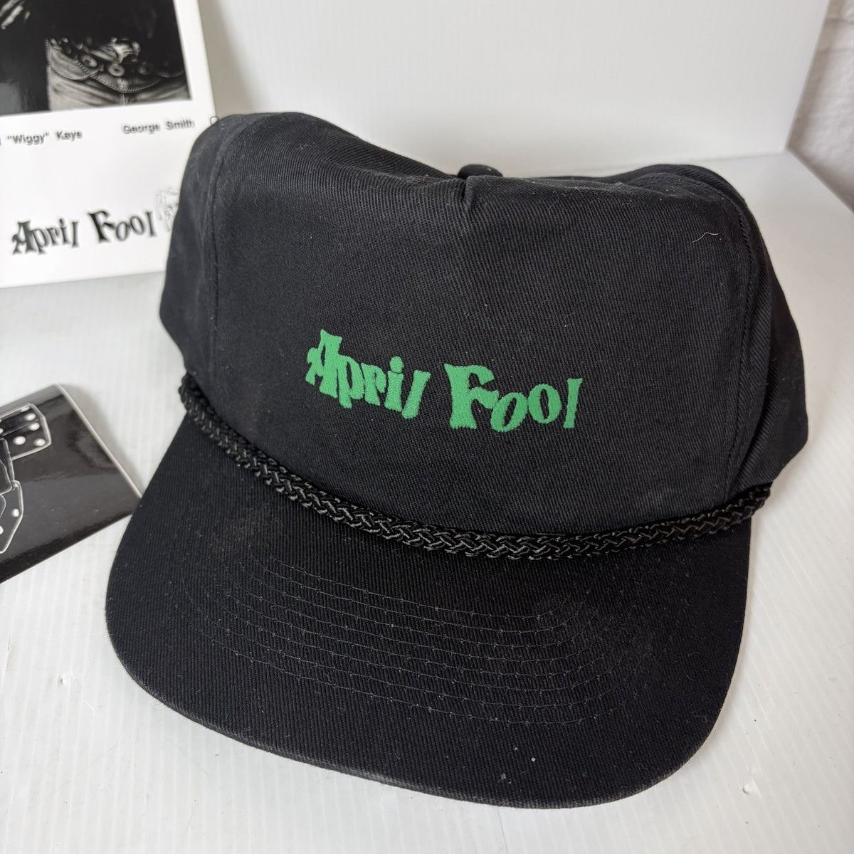 April Fool 1988 Hair Metal Deadstock Merch Bundle Hat, Cassette One Sheet & More