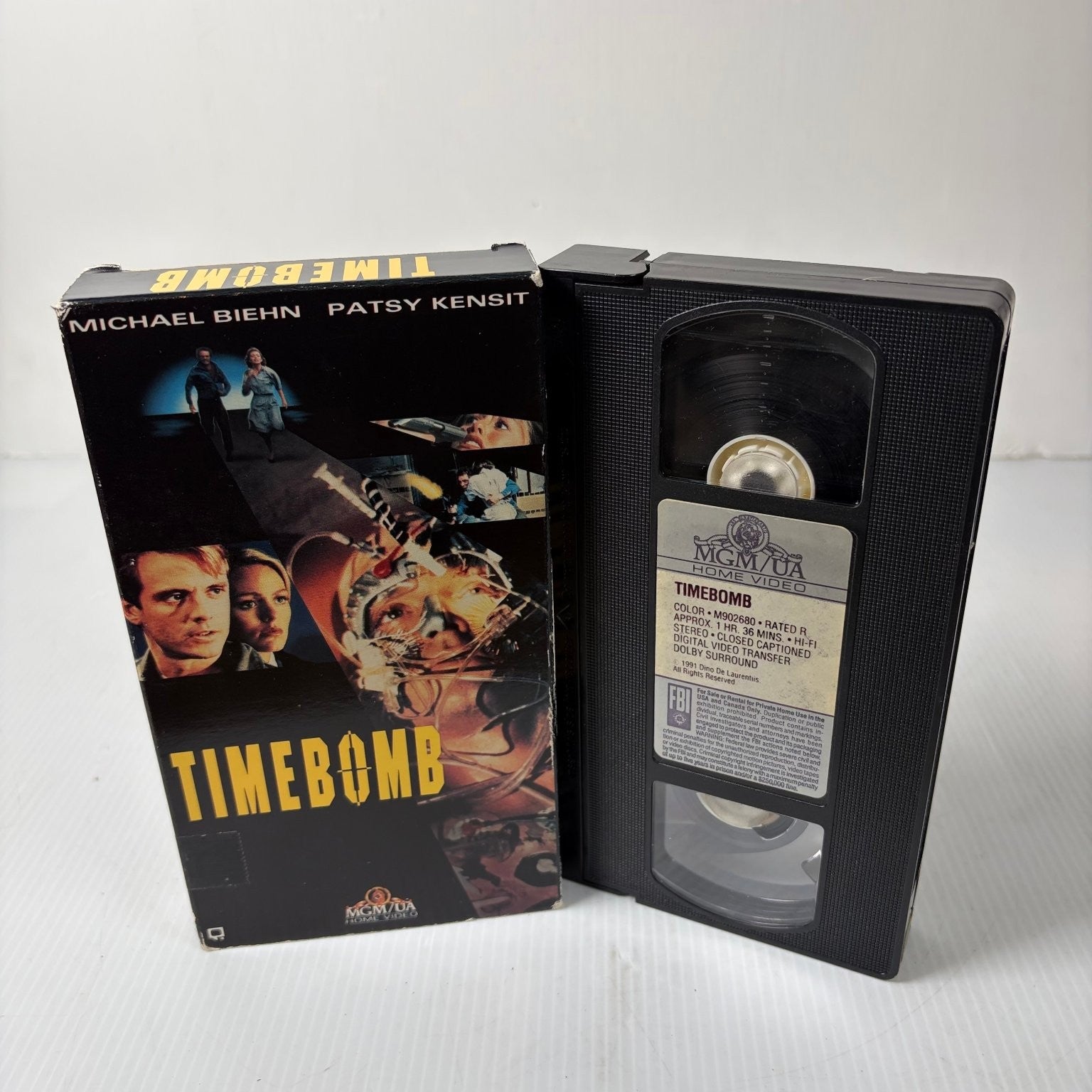 TIMEBOMB VHS 1991 Action Thriller Michael Biehn Patsy Kensit MGM/UA
