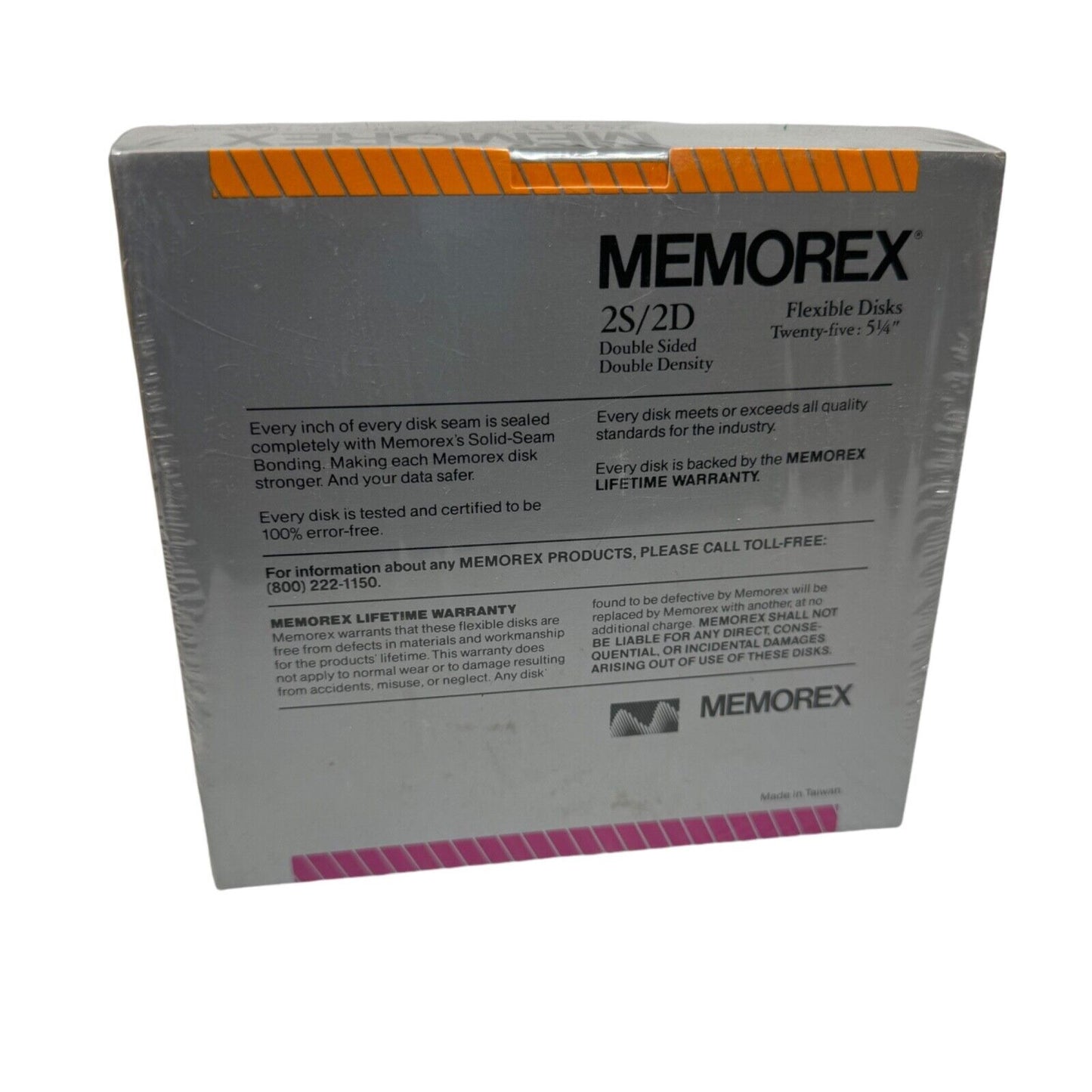 Memorex 10 Pack 5 1/4" Floppy Disks 2S/2D Commodore Epson IBM HP NOS Sealed