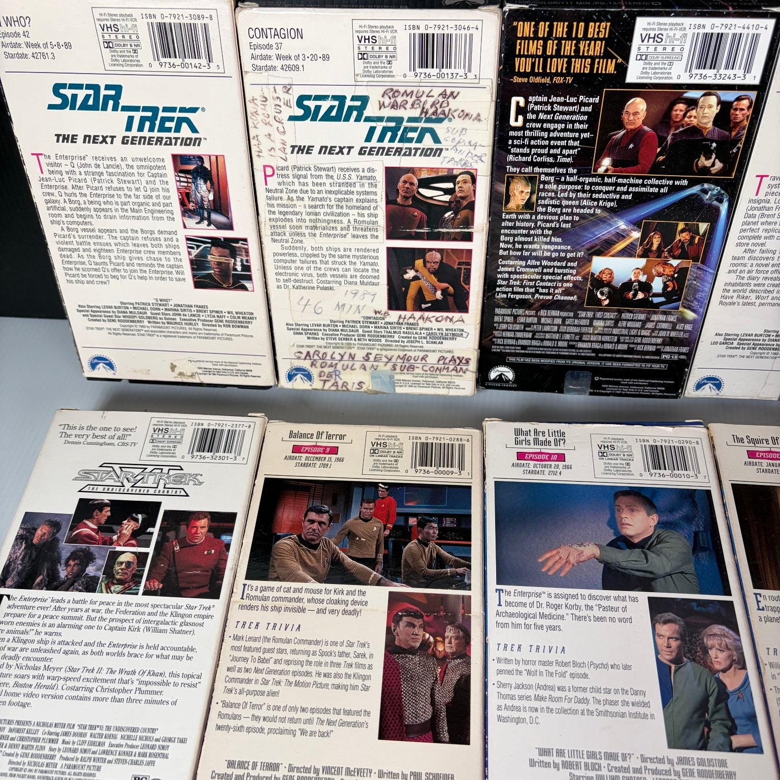 Lot of 19 Star Trek VHS The Next Generation, Movies  & Original Series