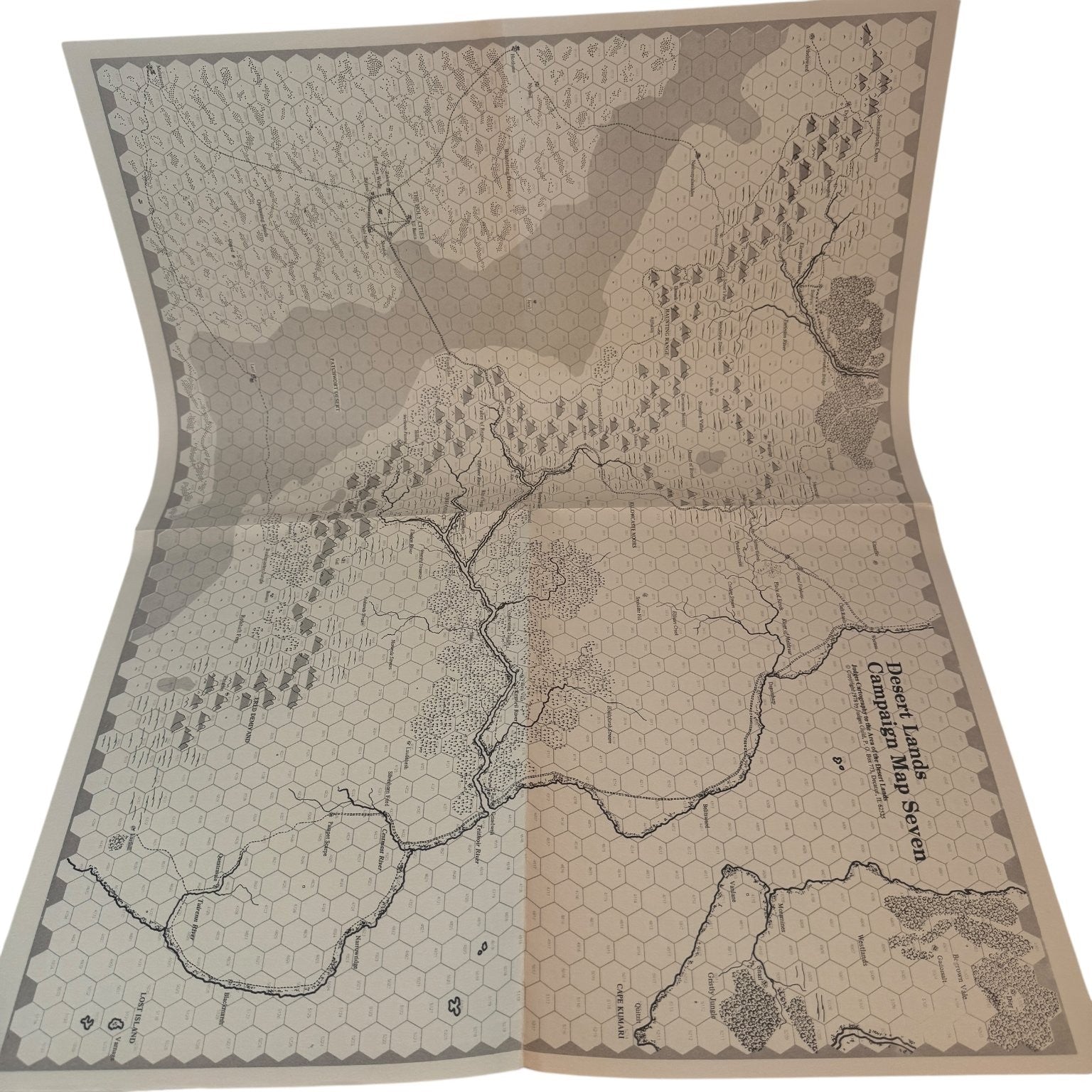 Dungeons & Dragons Sea of Five Winds & Desert Lands Judges Guild Maps 7 & 8