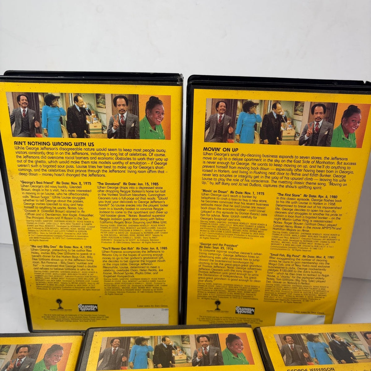 The Jeffersons VHS Lot of 5 Comedy TV Series Collectors Edition Columbia House