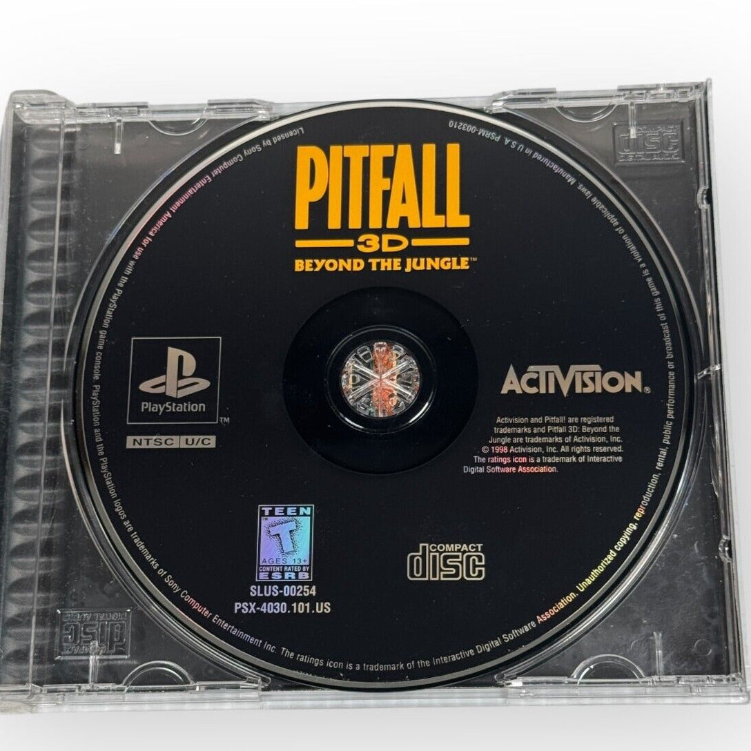 Pitfall 3D Beyond The Jungle Playstation 1 Complete CIB Black Label Activision