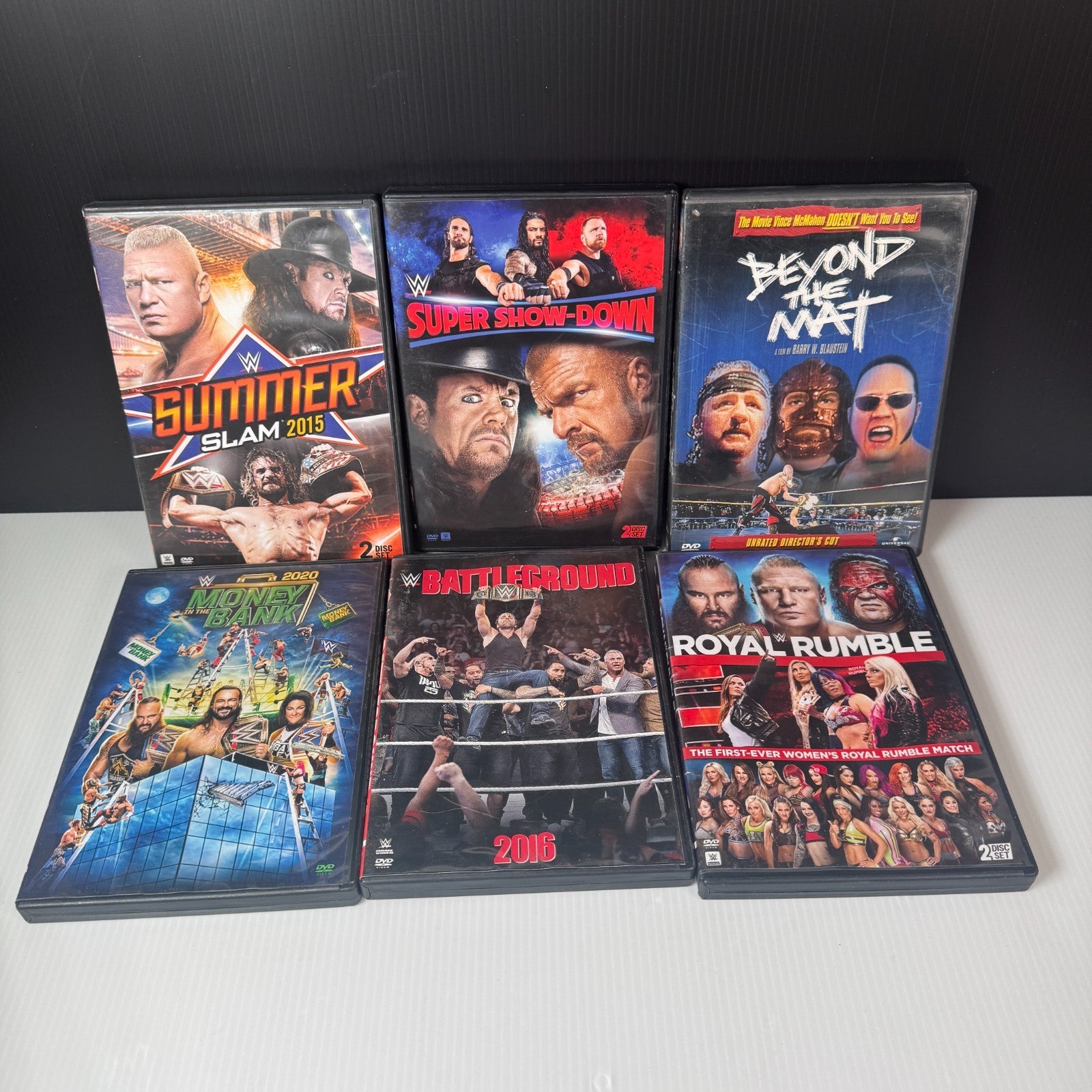 Lot of 24 WWE Wrestling DVD Sets Pay-Per-View Events & Superstar Collections