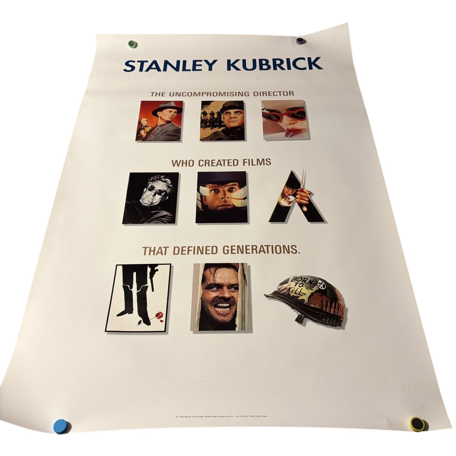 Stanley Kubrick 1999 Movie Releases Poster Vintage US Warner Home Video