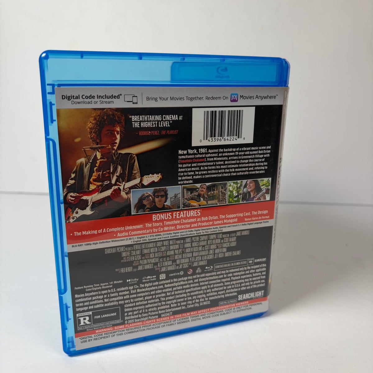 A Complete Unknown Blu-ray 2025 Timothée Chalamet James Mangold Digital Code