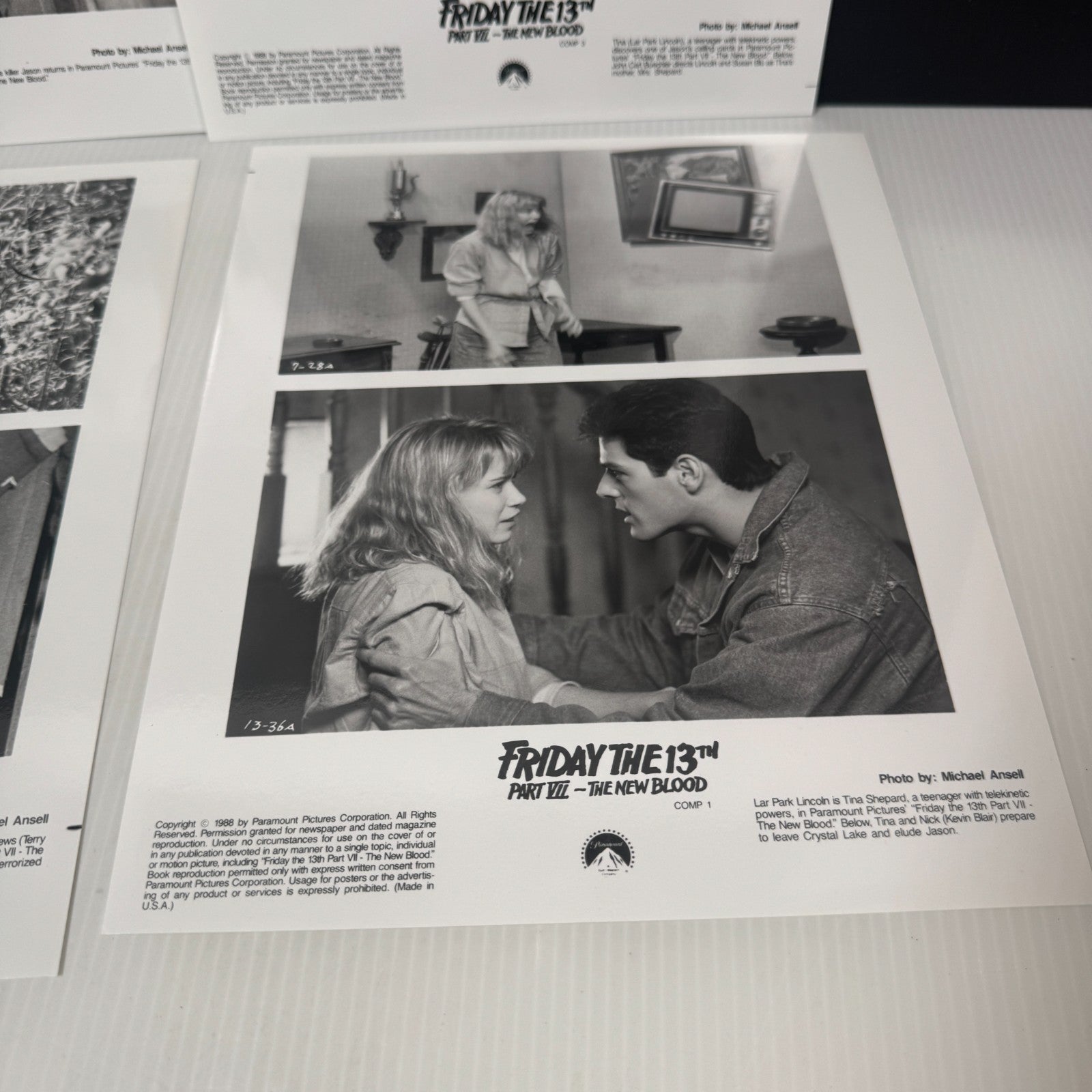 Vintage Friday the 13th Part VII The New Blood Lot of 4 8x10 Movie Stills Horror