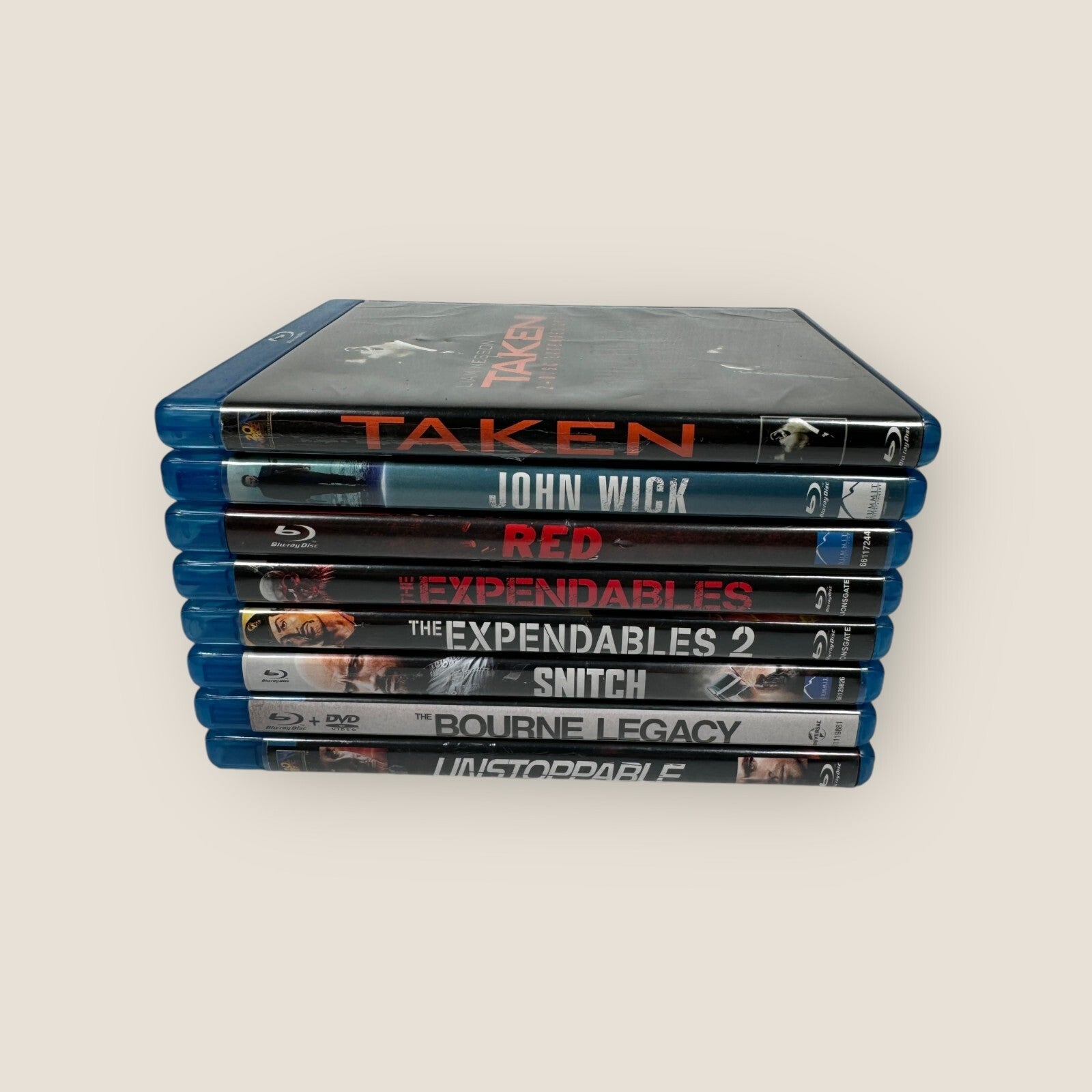 Lot of 8 Renegade Anti-Hero Action Blu-ray Movies Taken, The Expendables & more