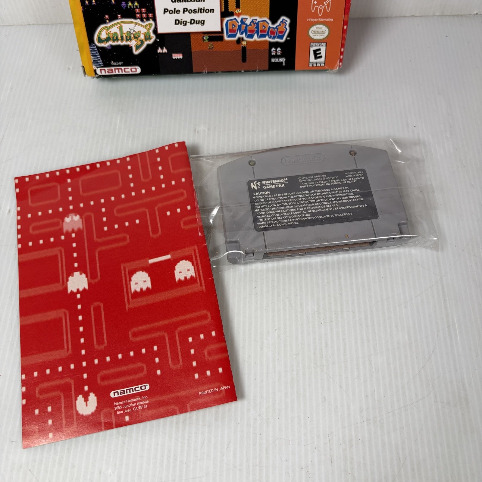 Namco Museum 64 Nintendo 64 N64 Pac-Man, Ms. Pac-Man, Galaga Complete In Box