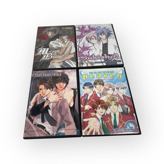 Lot Of 4 Anime DVDs With Gakuen Heaven: Complete, Sukisho, Mirage Of Blaze +More