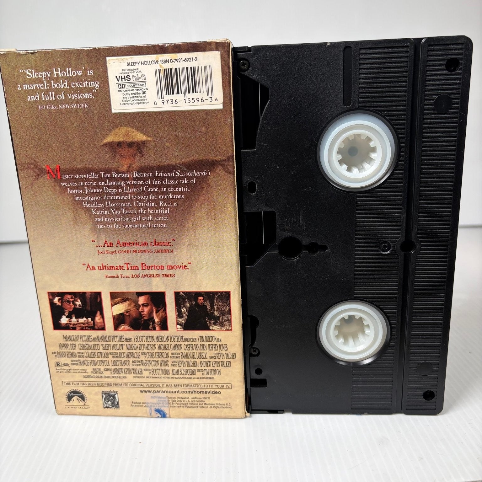 Sleepy Hollow VHS 1999 Horror Fantasy Tim Burton Johnny Depp Paramount