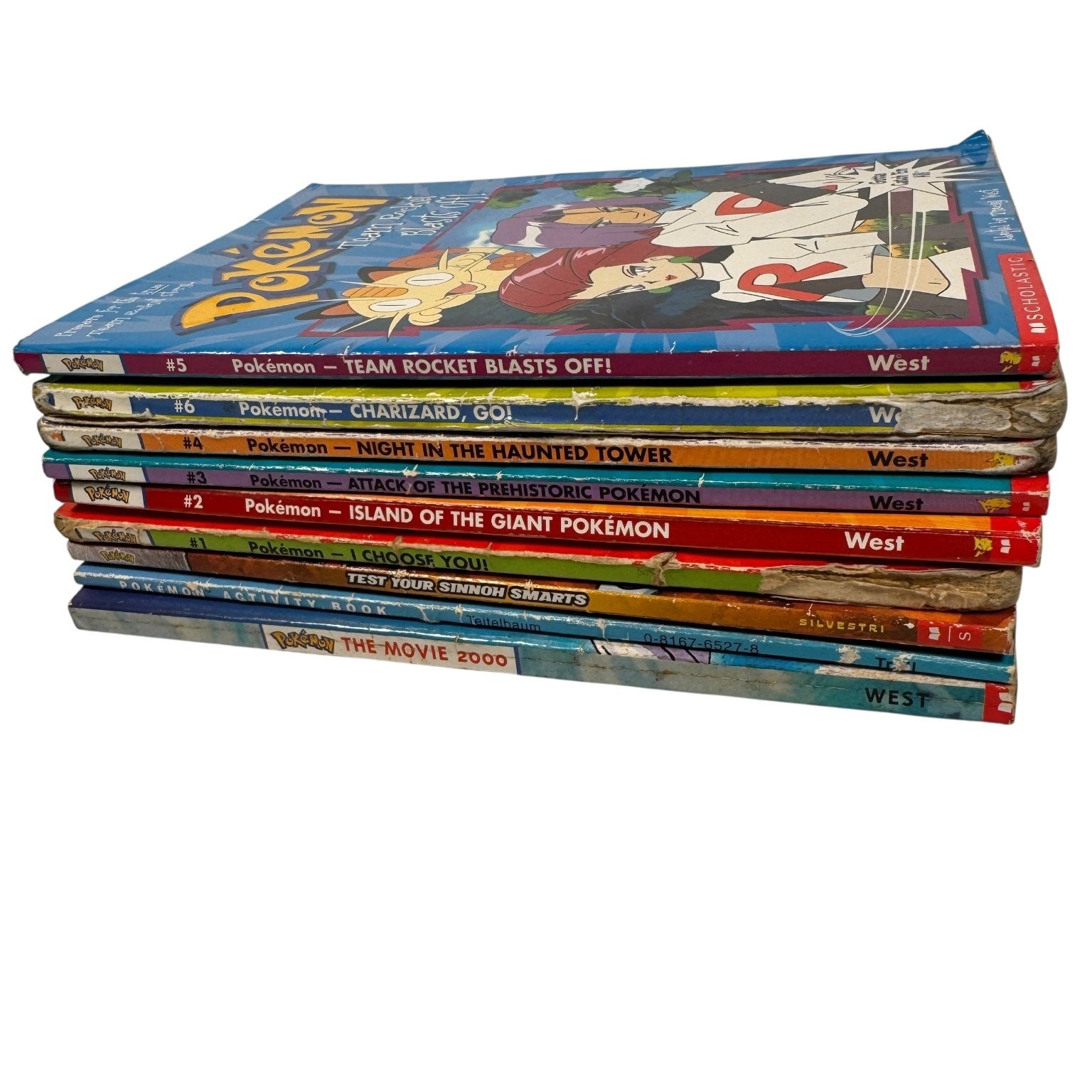 Pokemon Books Lot of 9 Y2K Scholastic Paperback Kids Fiction by Tracey West 2000