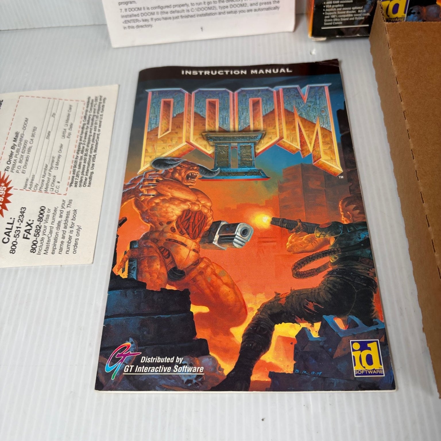 DOOM II: Hell on Earth Big Box PC Complete Video Game id Software FPS Windows 95