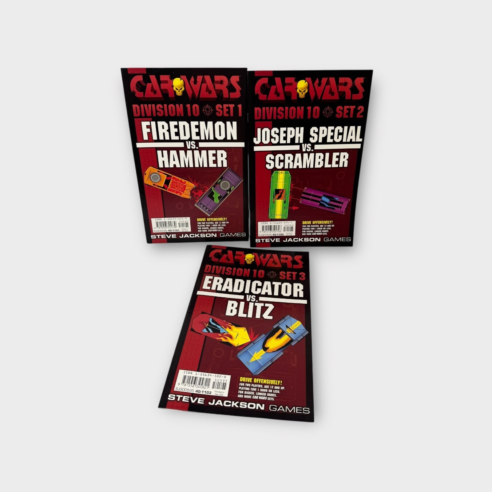 SJG Car Wars Division 10 Full Run Set 1, 2 & 3 All Uncut RPG Supplement Books