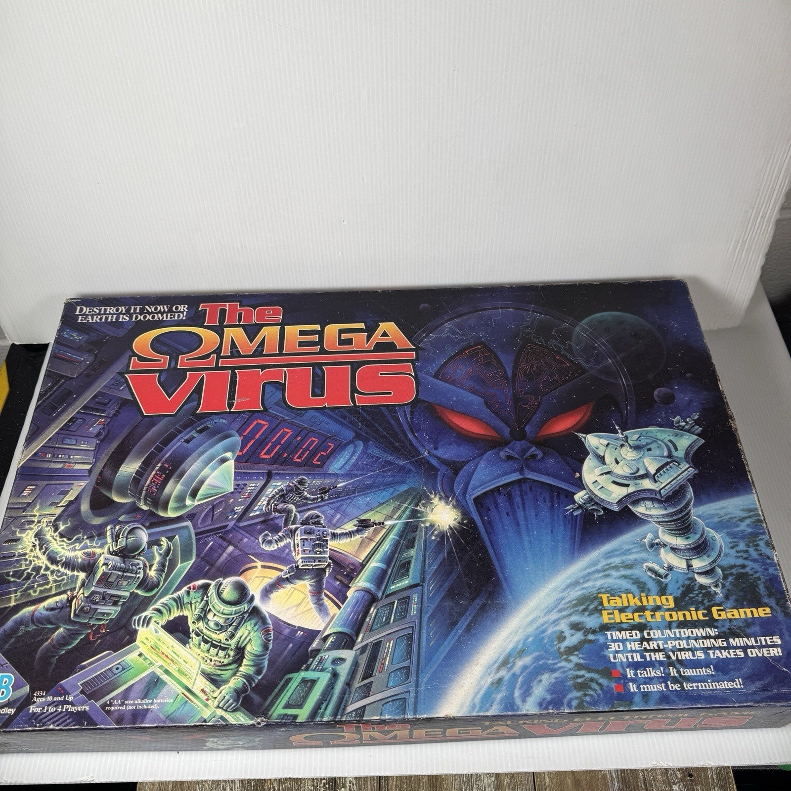 Vintage 1992 Omega Virus Board Game Complete As Is Non-Working Electronics