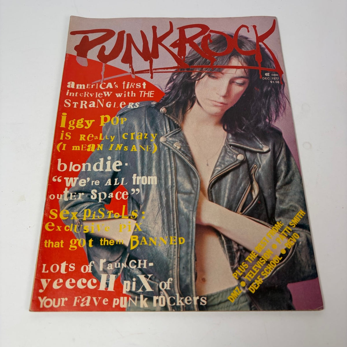 Punk Rock Magazine December 1977 Issue #1 RARE Patti Smith Iggy Pop Sex Pistols
