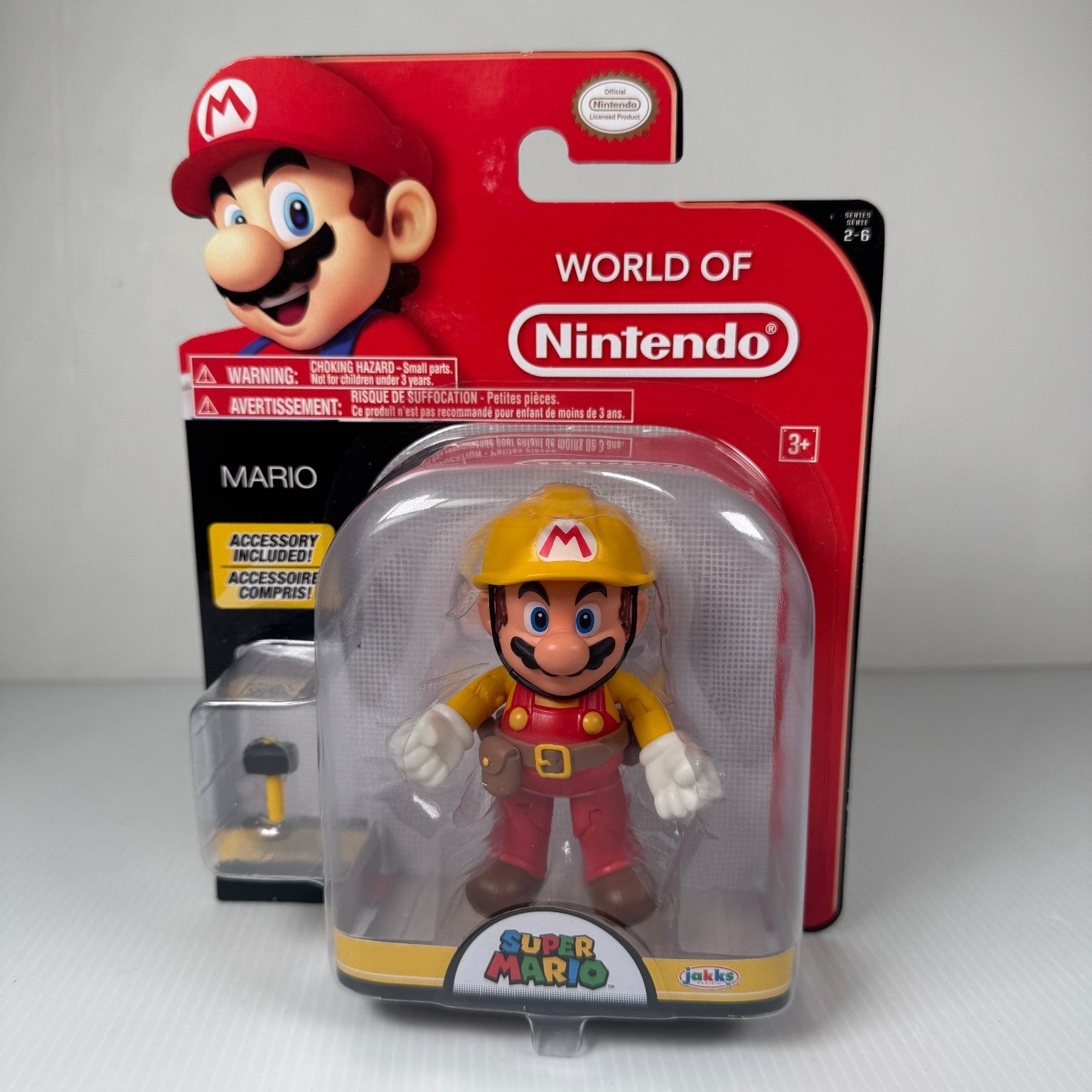 Mario with Belt & Hammer World of Nintendo Super Mario Bros 4" Figure Series 2-6