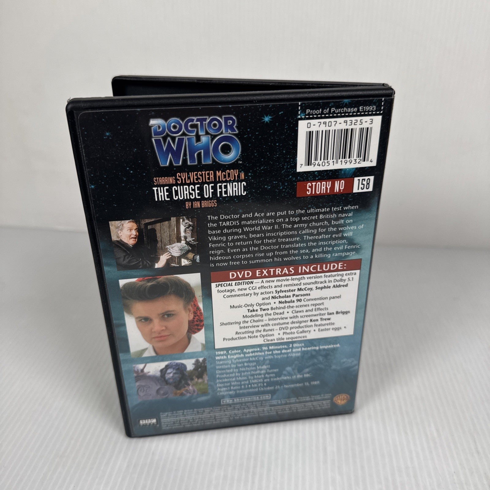 Doctor Who The Curse of Fenric Story No. 158 - DVD US Release Sylvester McCoy