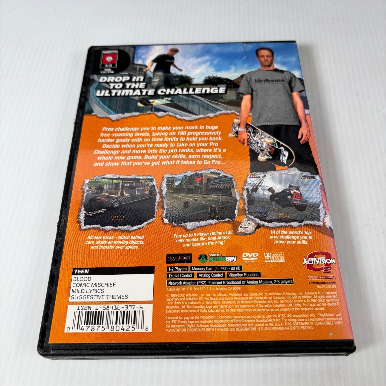 Tony Hawk's Pro Skater 4 PlayStation 2 Video Game Multiplayer Complete CIB