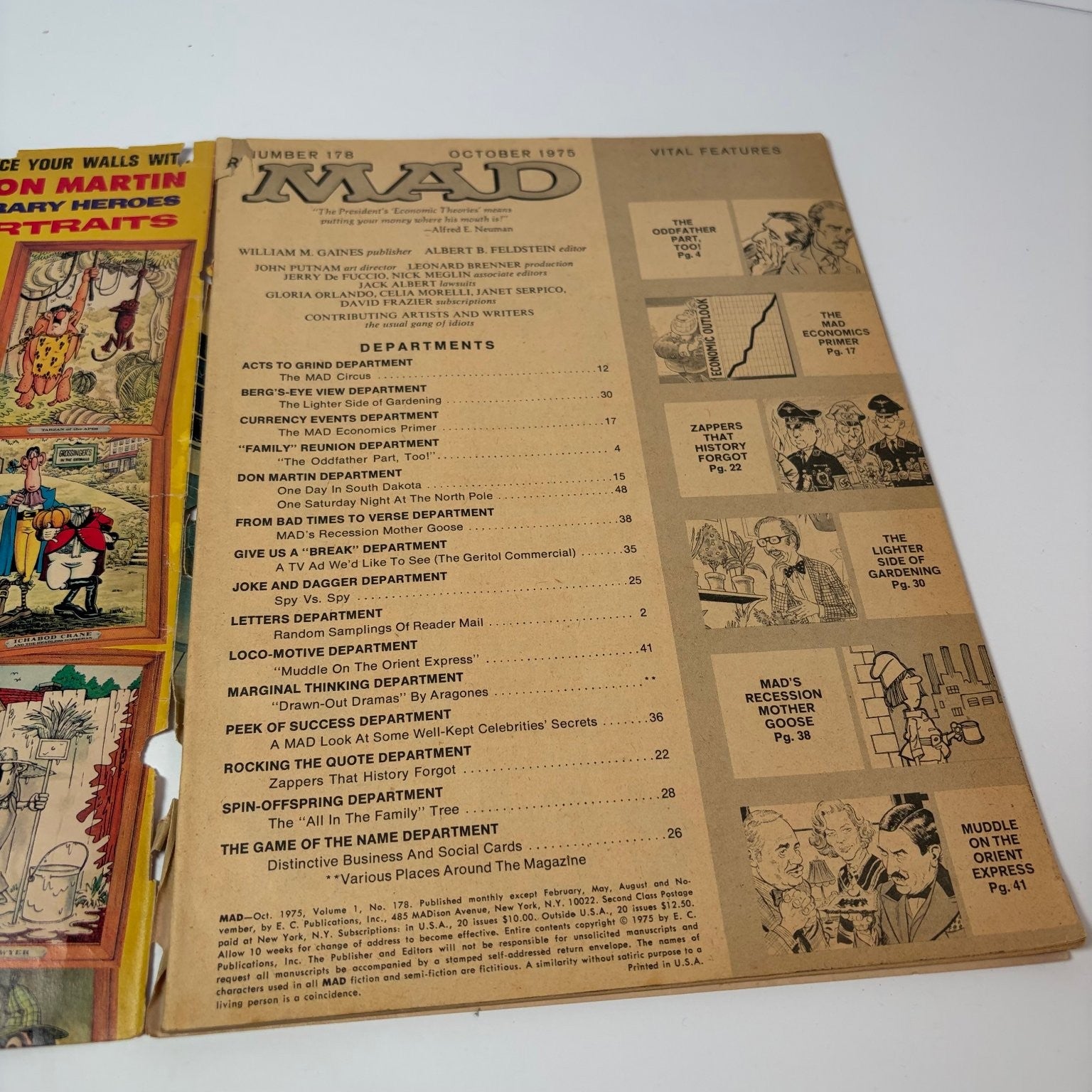 MAD Magazine October 1975 Godfather II Orient Express Parody Humor