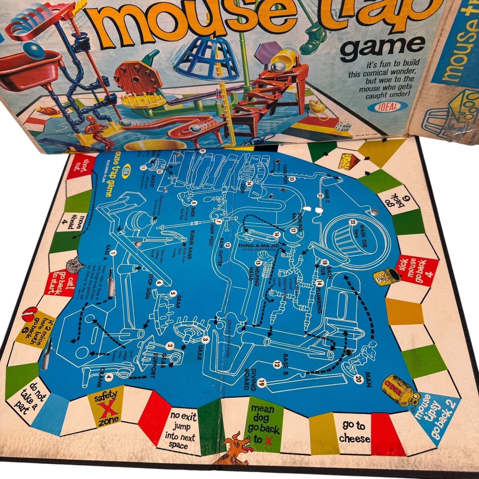 Vintage 1975 Mouse Trap Ideal Board Game 2-4 Players Ages 6+ Plastic