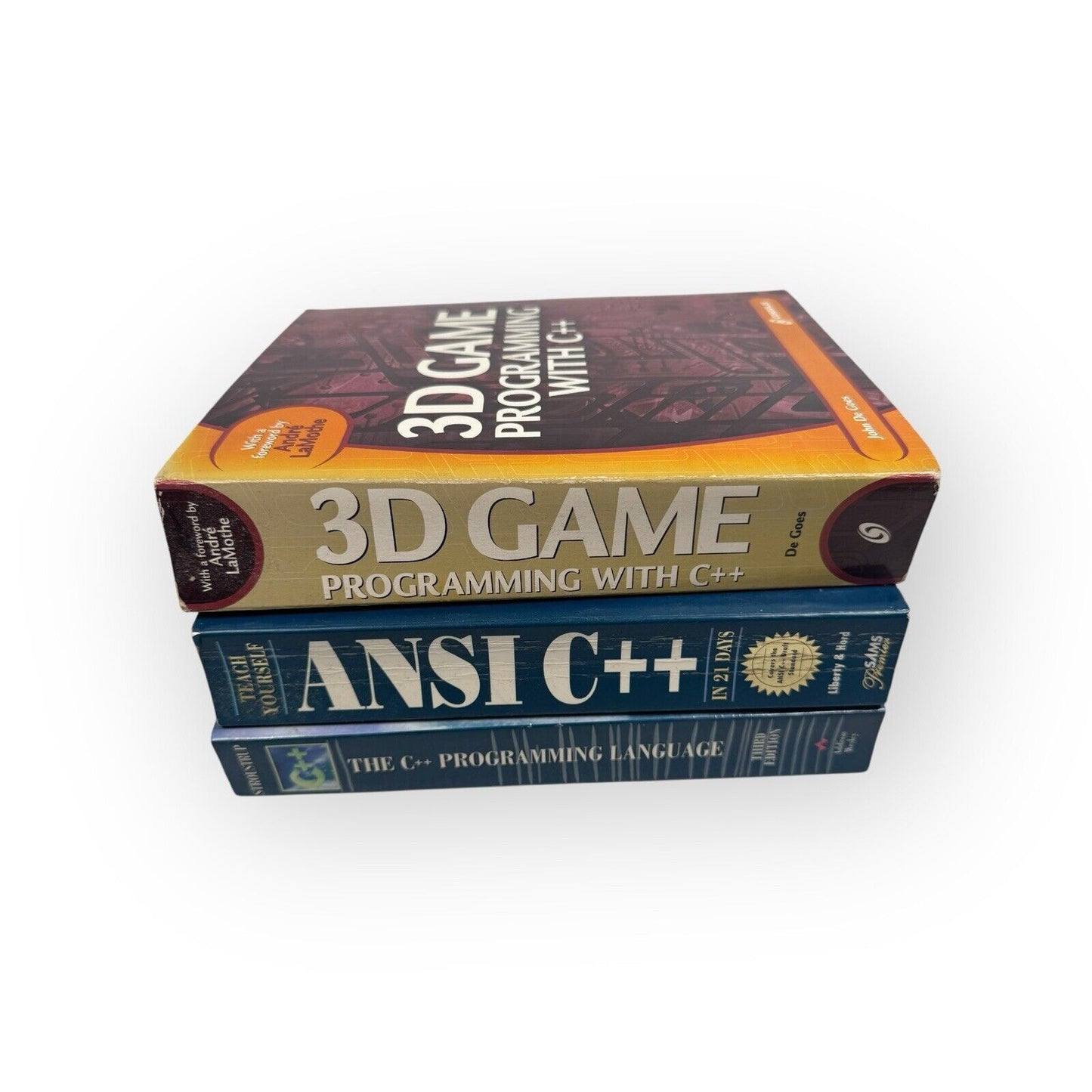 Lot Of 3 C++ Education Books 3D Game Programming, ANSI, & C++ Programming