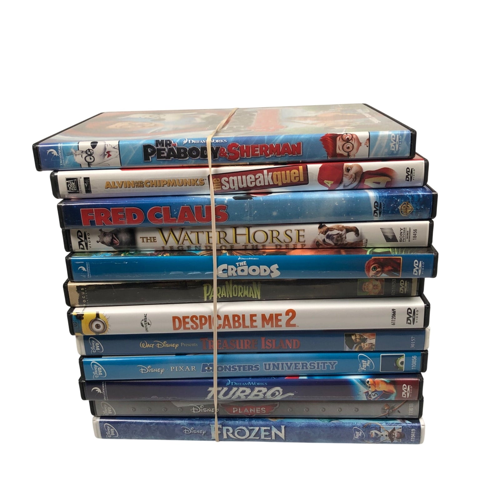 Lot Of 12 Childrens Movie DVDs w/ Dreamworks, Frozen, Monsters University & More