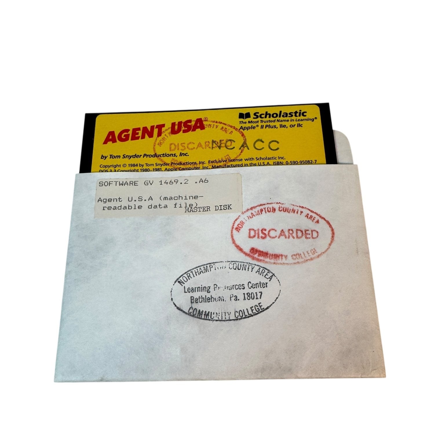Vintage Agent USA Apple II Plus, IIe, IIc Scholastic Retro Social Studies Game