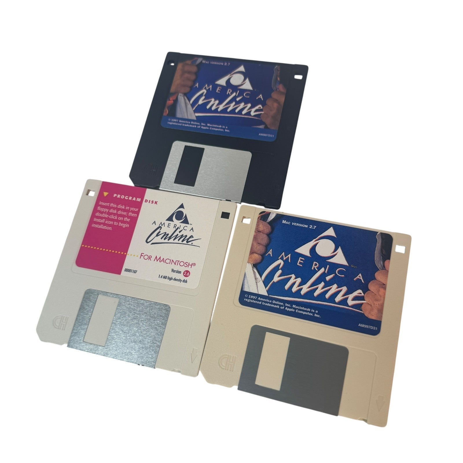 Vintage America Online for Macintosh Versions 2.6 & 2.7 3.5" Floppy Discs