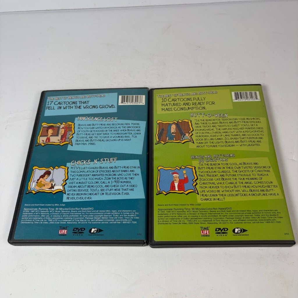 The Best of Beavis and Butt-Head DVD Lot of 2 Innocence Lost Butt-O-Ween