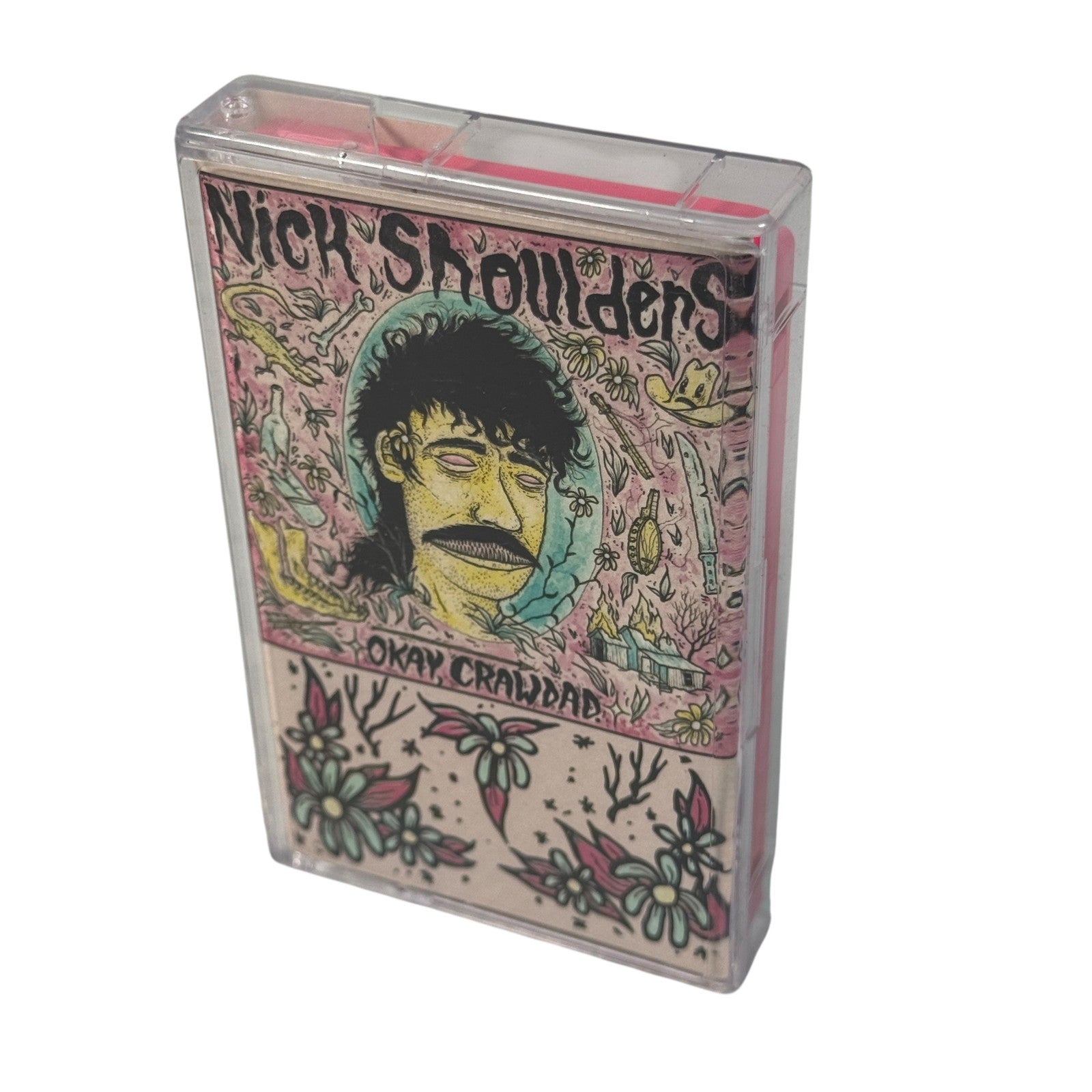 Nick Shoulders Cassette Okay Crawdad Rare Pink Variant Garage Rock Folk Carhole