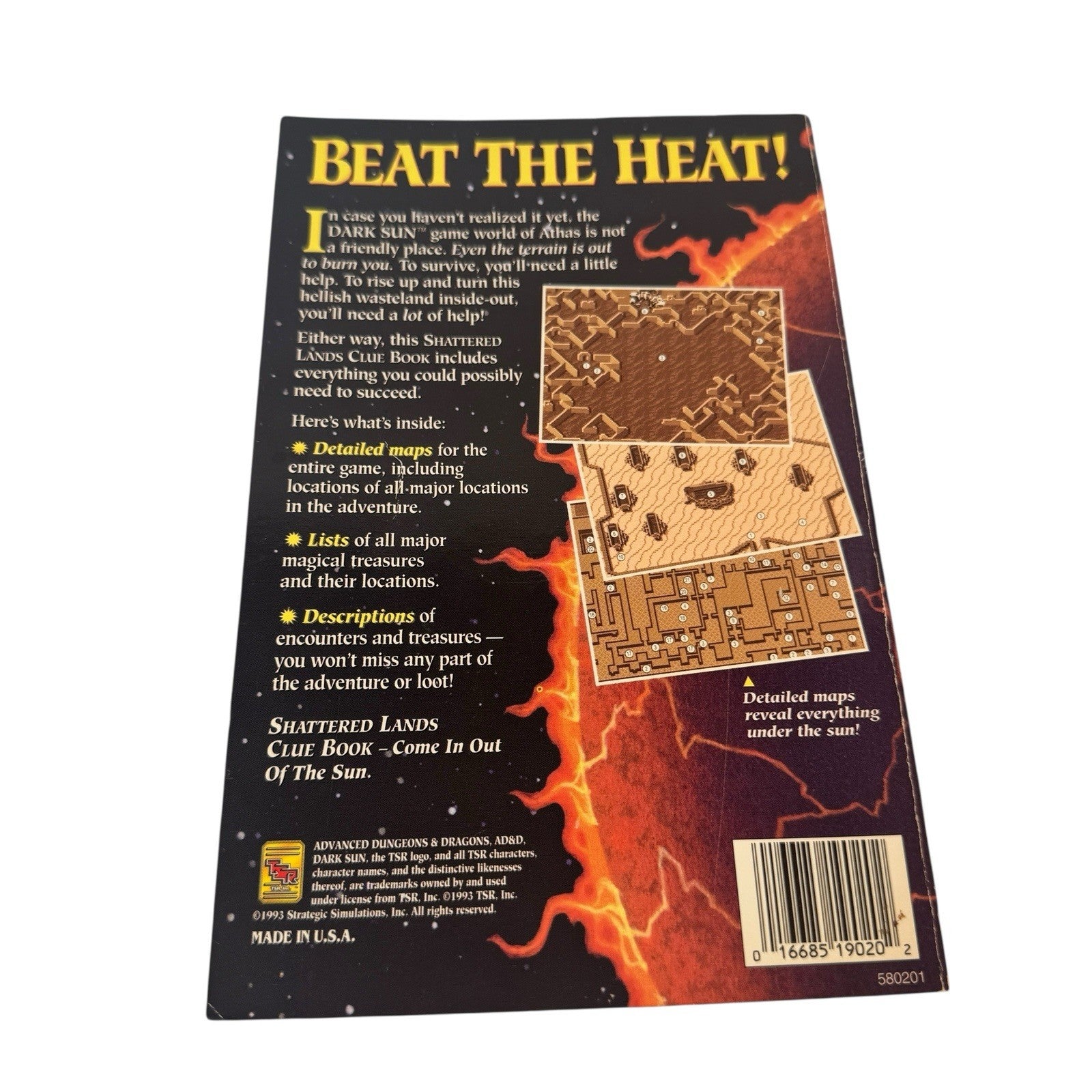 Advanced Dungeons & Dragons Shattered Lands Rare Mail Away Clue Book