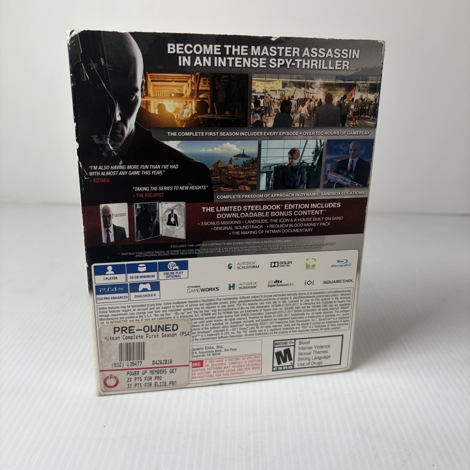 Hitman The Complete First Season Steelbook Edition PS4 PlayStation 4