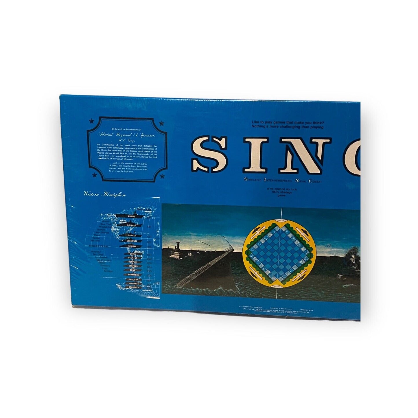 SINC Simulated Inter-Hemispheric Naval Combat Board Game 1977 VTG Rare Sealed