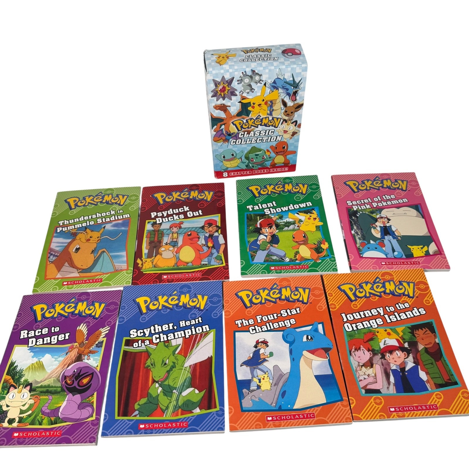 Pokemon Classic Collection 8 Book Box Set Scholastic Chapter Books Kids Pikachu