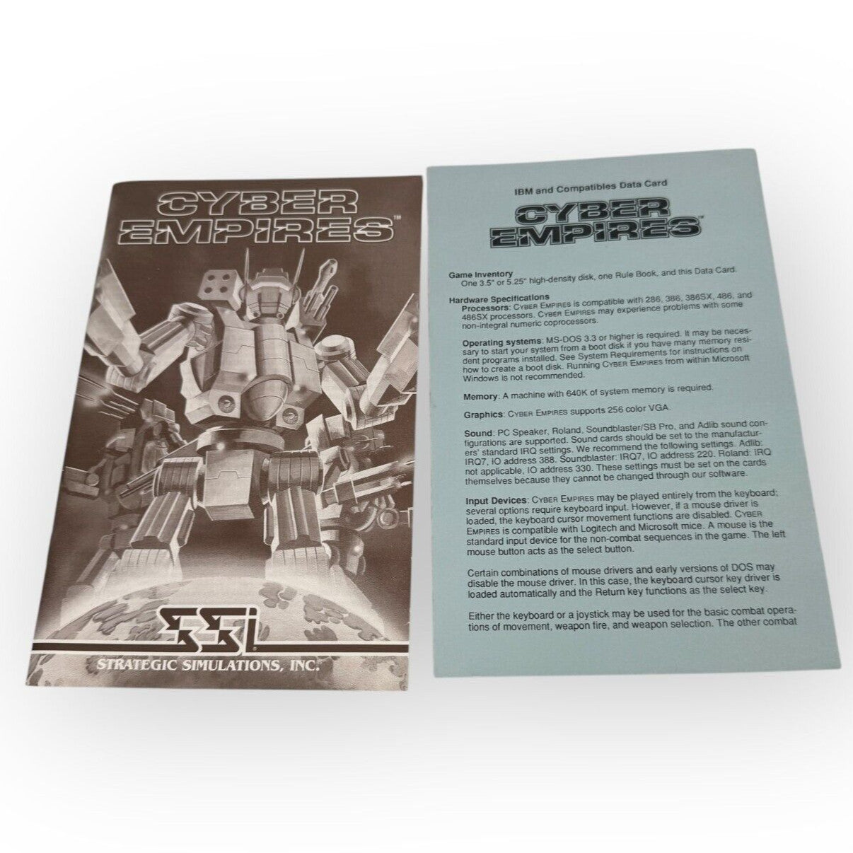 Cyber Empires SSI Strategy Game for IBM PC MS-DOS 5.25" Floppy Disc w/ Manual