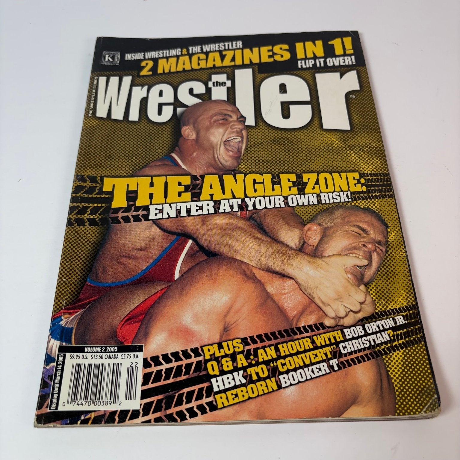 The Wrestler Inside Wrestling Magazine March 2005 Kurt Angle Edge WWE