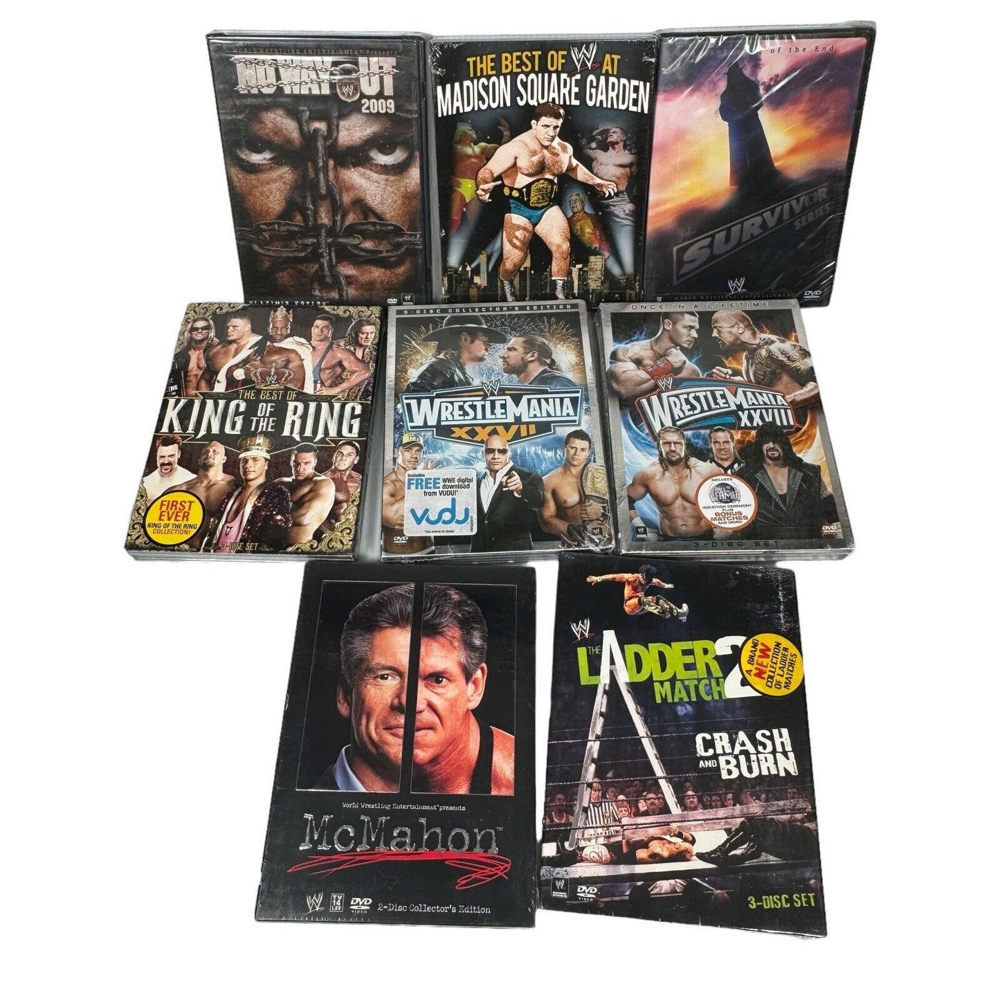 Mixed Lot Of 7 WWE WWF DVD Sets Wrestlemania Now Way Out & More Sealed New